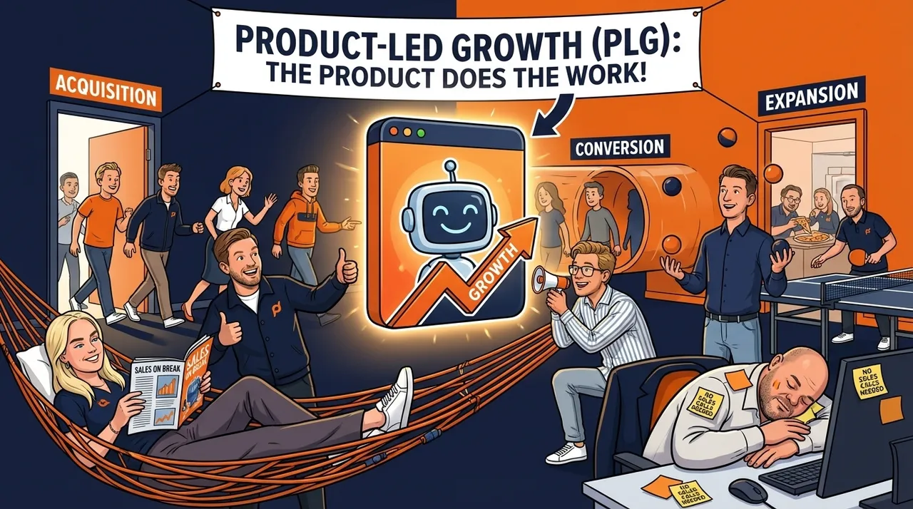 Visual representation of Product-Led Growth (PLG)