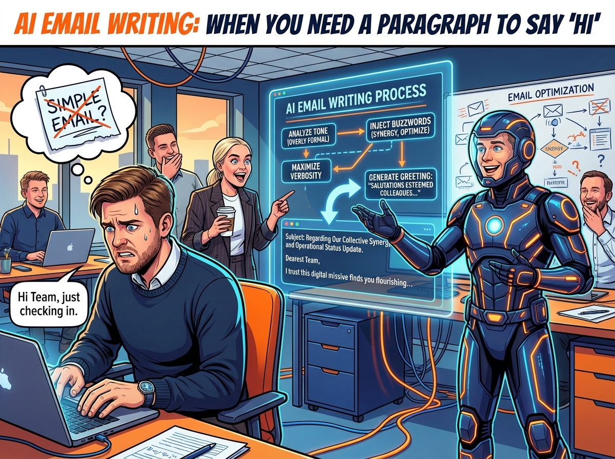 Illustration for AI Email Writing